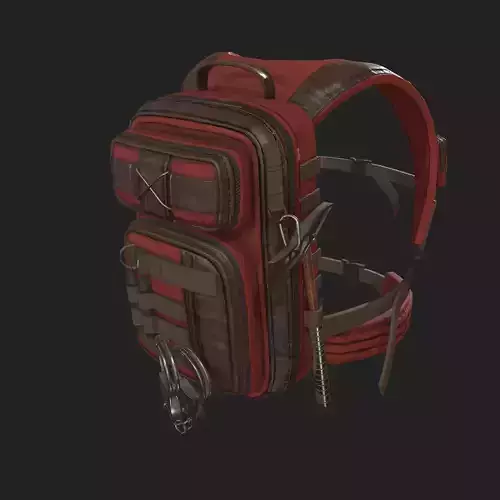 Human Backpack Low-poly 3D model