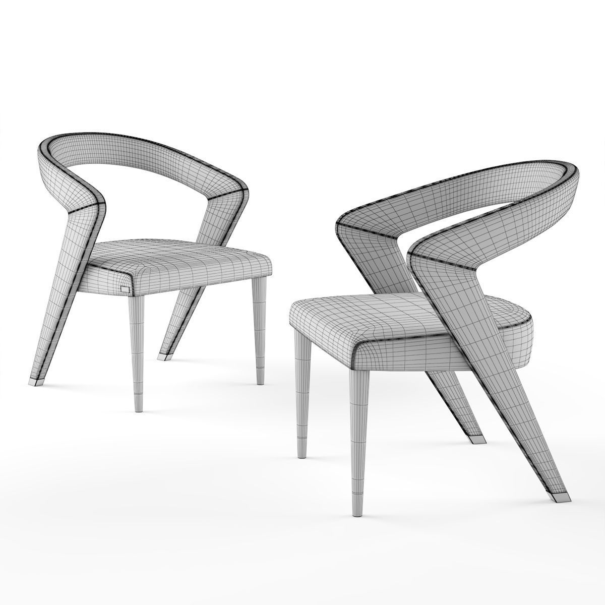 Bizzotto WAVE Chair Free 3D model_5