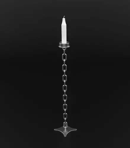 candlestick 3D model chained candle holder