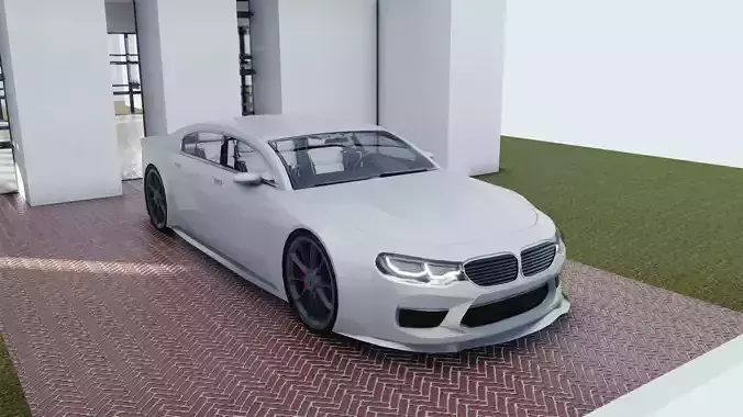 BLENDER EEVEE Brandless Extended Wheelbase 4 door sedan