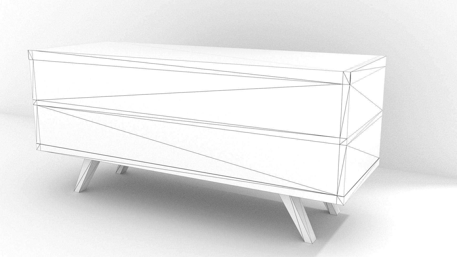 Modern Cabinet Free low-poly 3D model_4