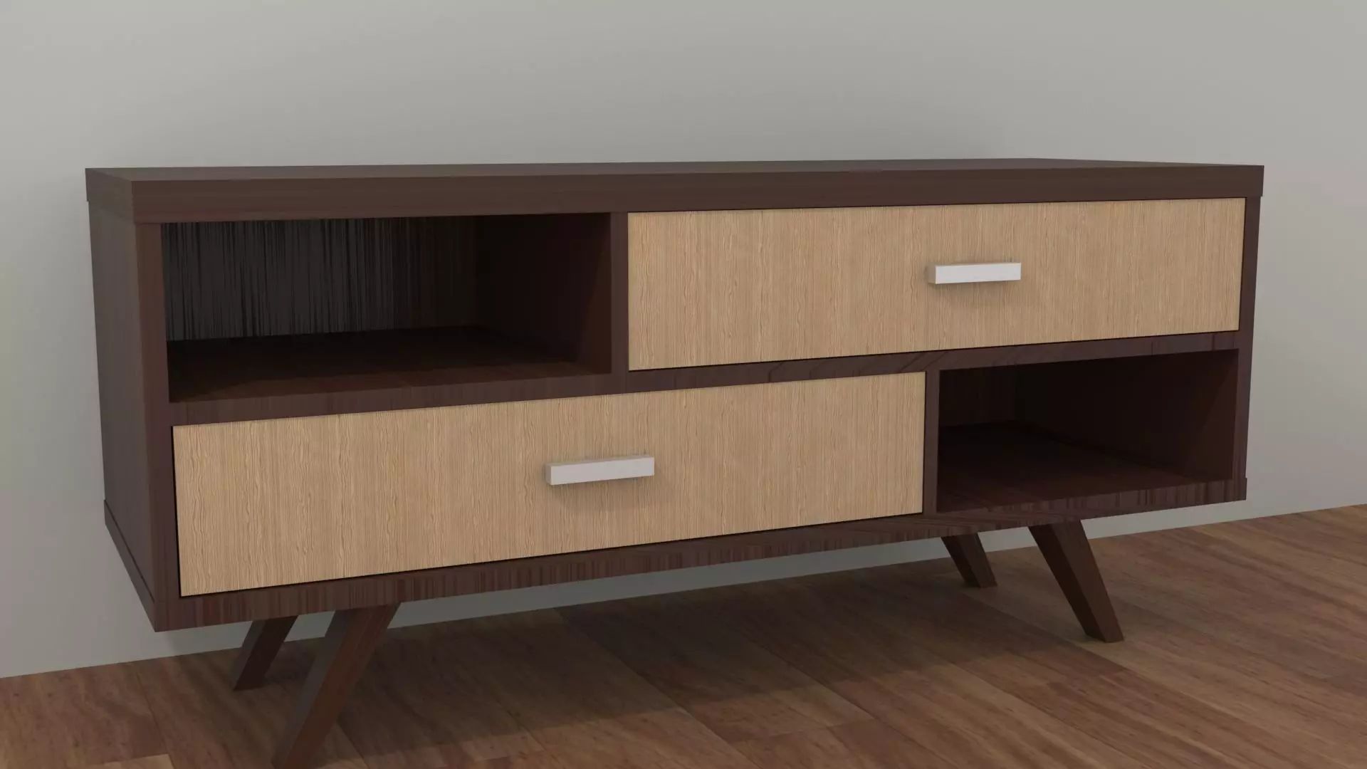 Modern Cabinet Free low-poly 3D model_0