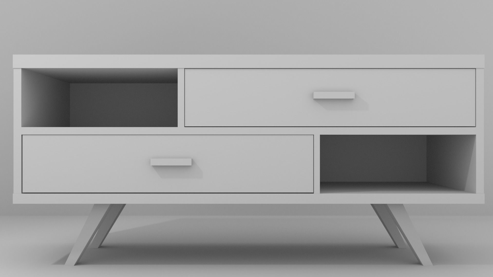 Modern Cabinet Free low-poly 3D model_2
