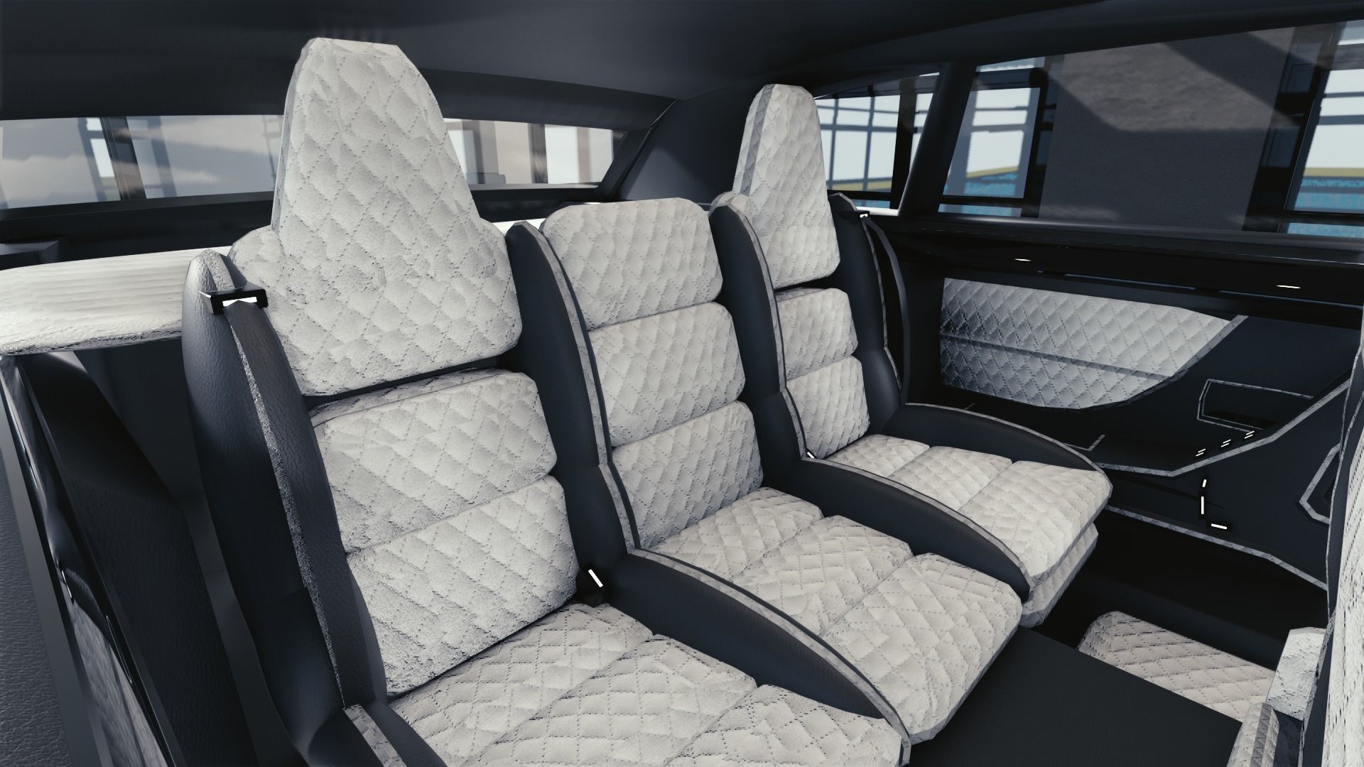 BLENDER EEVEE Brandless Mid Size 4 door suv Low-poly 3D model_9