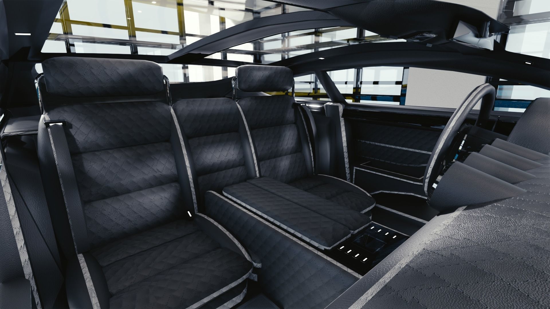 BLENDER EEVEE Brandless Sports GT coupe Low-poly 3D model_7