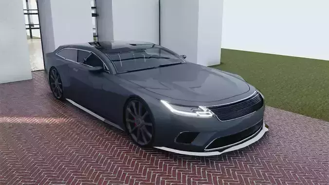 BLENDER EEVEE Brandless Sports GT shooting brake