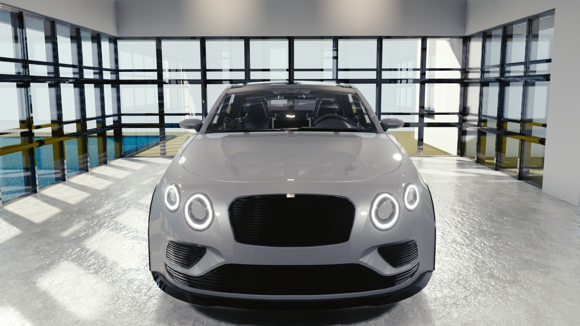 BLENDER EEVEE Brandless Mid Size 4 door suv Low-poly 3D model_4