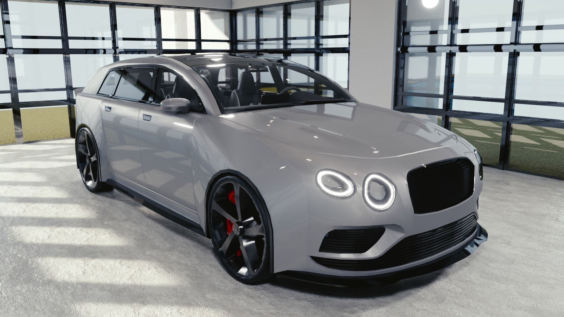 BLENDER EEVEE Brandless Mid Size 4 door suv Low-poly 3D model_2