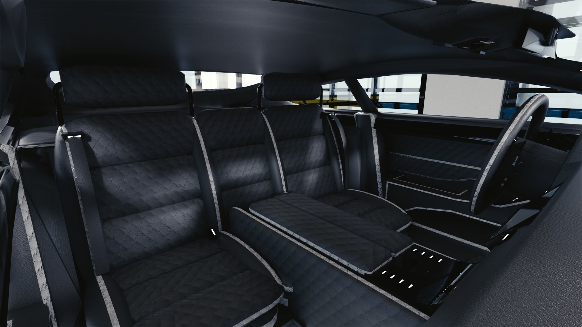 BLENDER EEVEE Brandless Sports GT coupe Low-poly 3D model_7