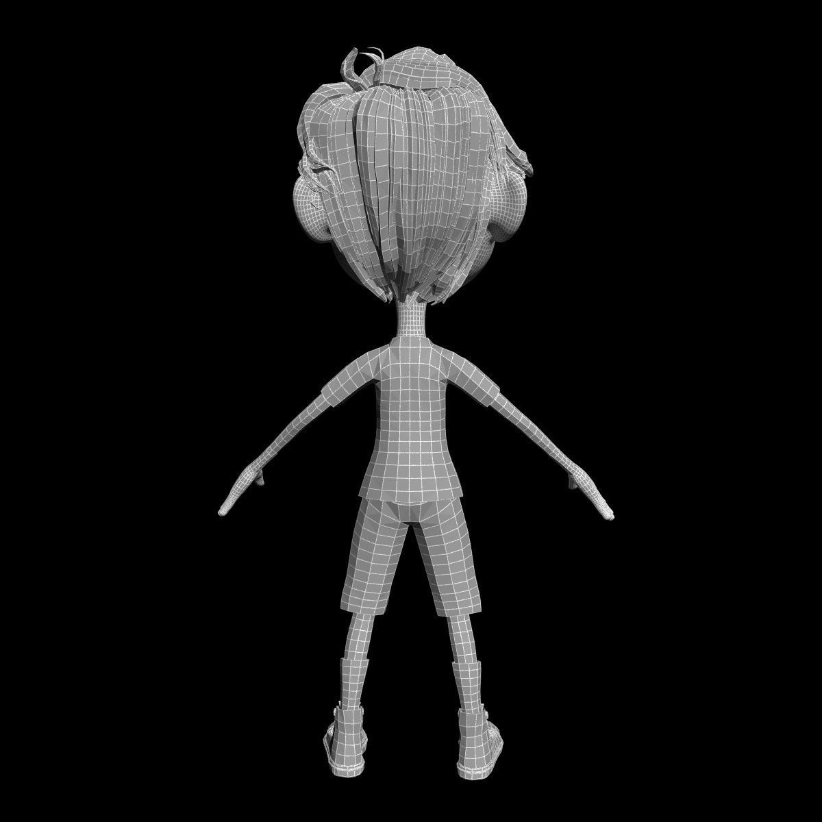 toon boy basketball character created for animation Low-poly 3D model_9