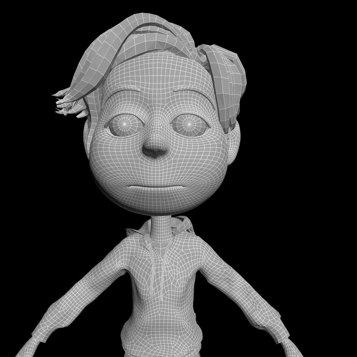 toon boy basketball character created for animation Low-poly 3D model_11