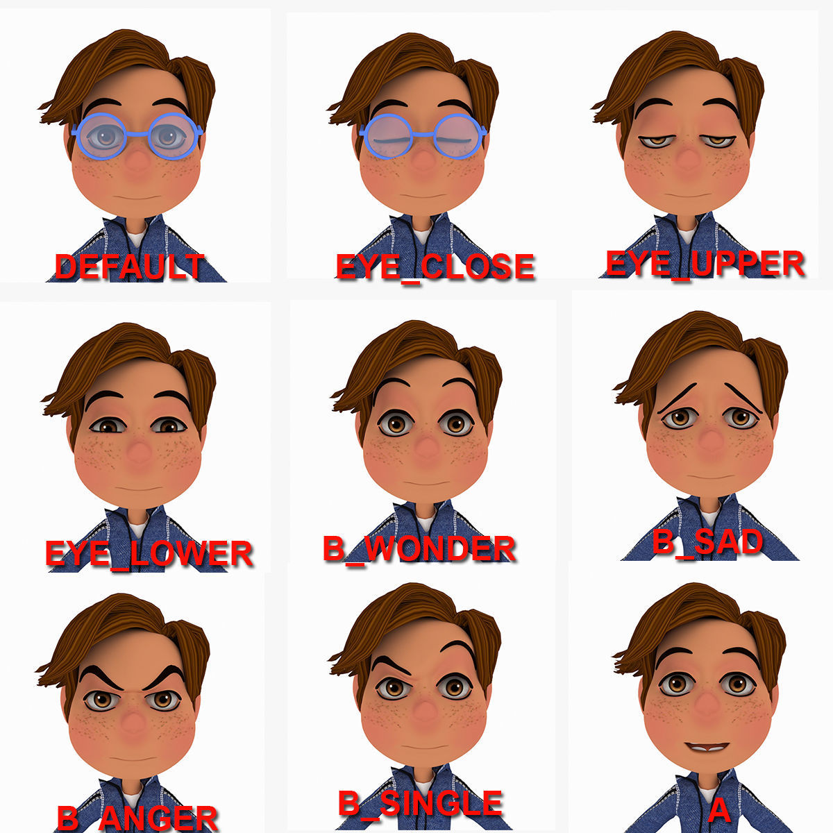 toon boy basketball character created for animation Low-poly 3D model_20