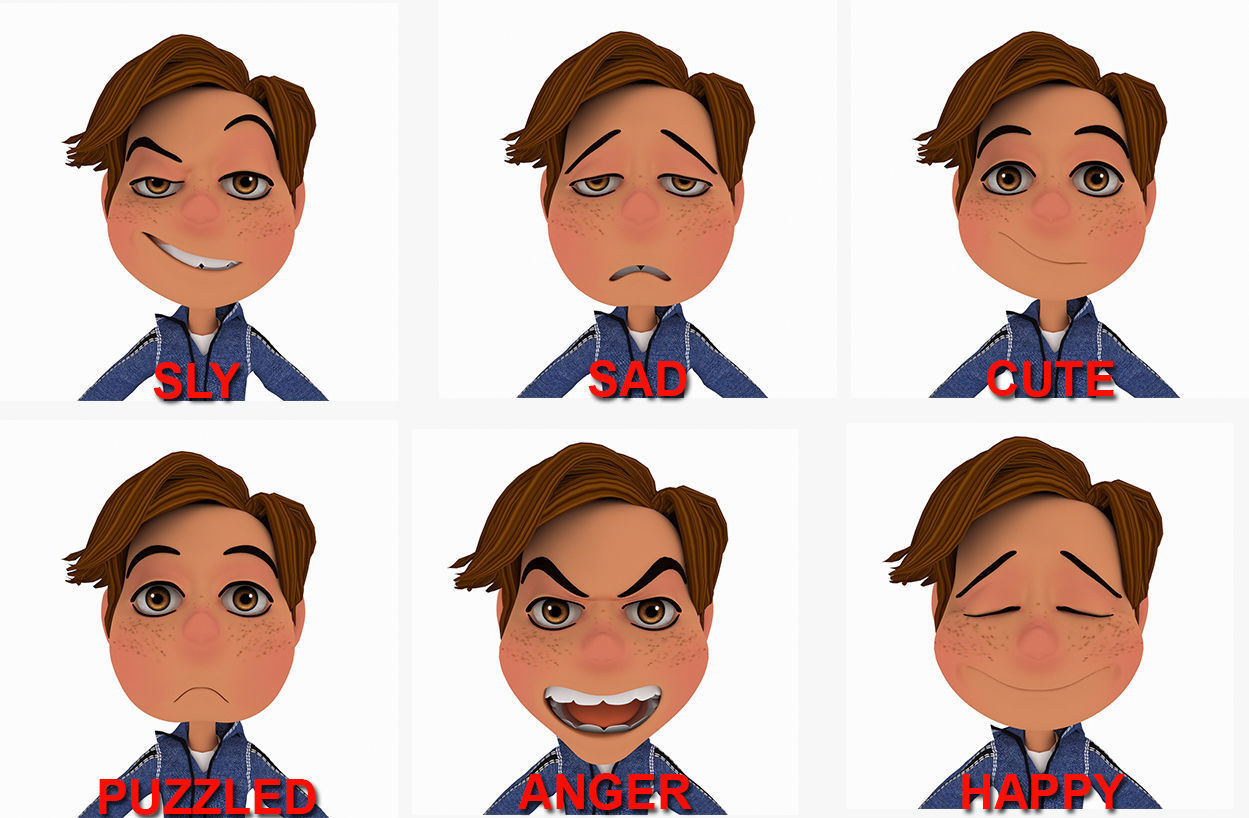 toon boy basketball character created for animation Low-poly 3D model_17