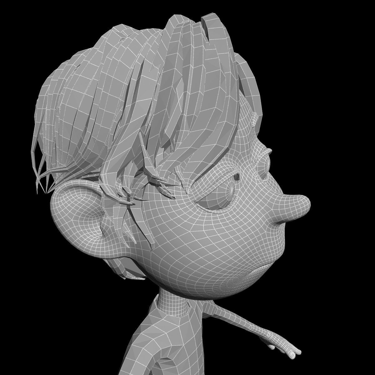 toon boy basketball character created for animation Low-poly 3D model_16