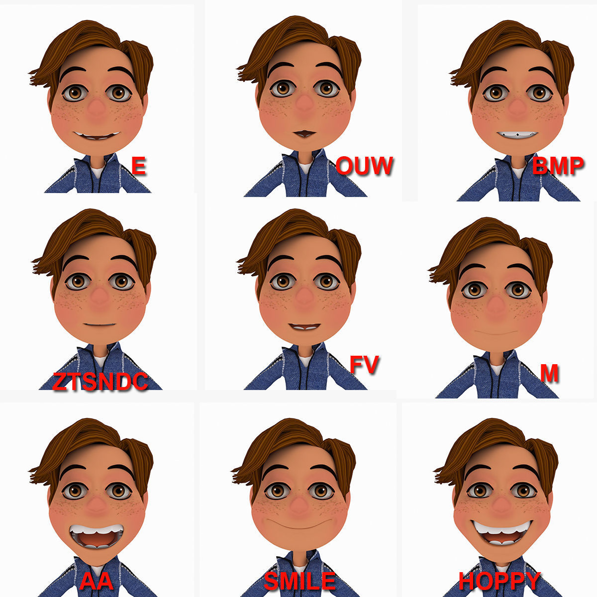 toon boy basketball character created for animation Low-poly 3D model_19