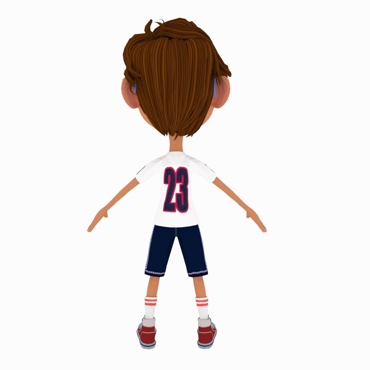 toon boy basketball character created for animation Low-poly 3D model_12