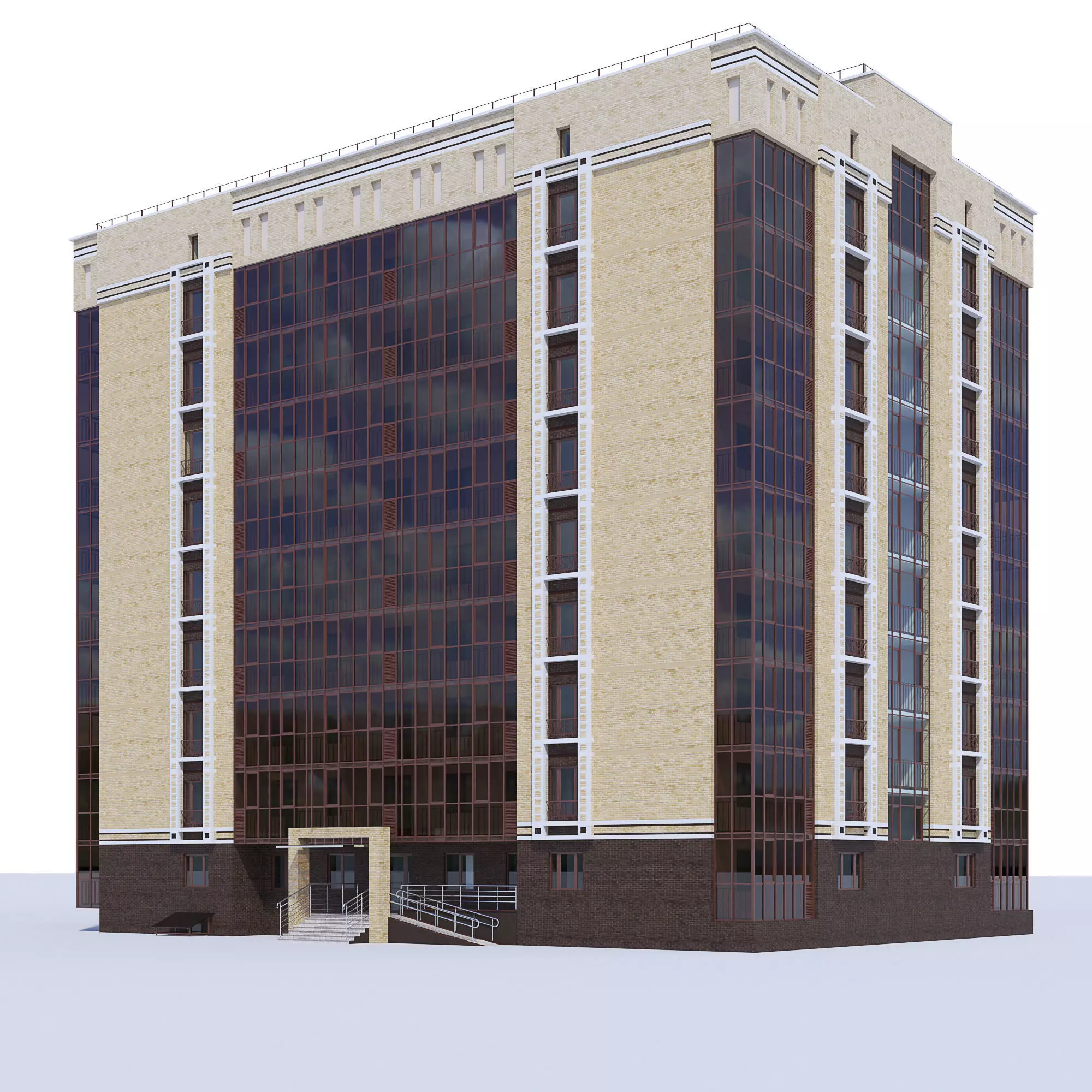 Residential building 3D model_0