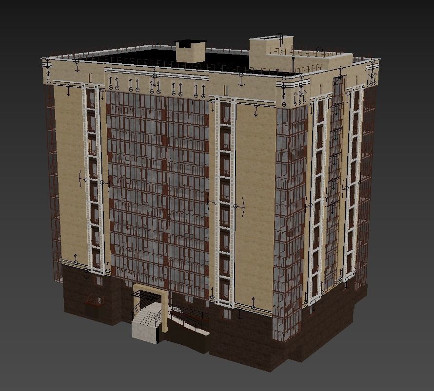 Residential building 3D model_11