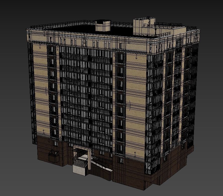 Residential building 3D model_12