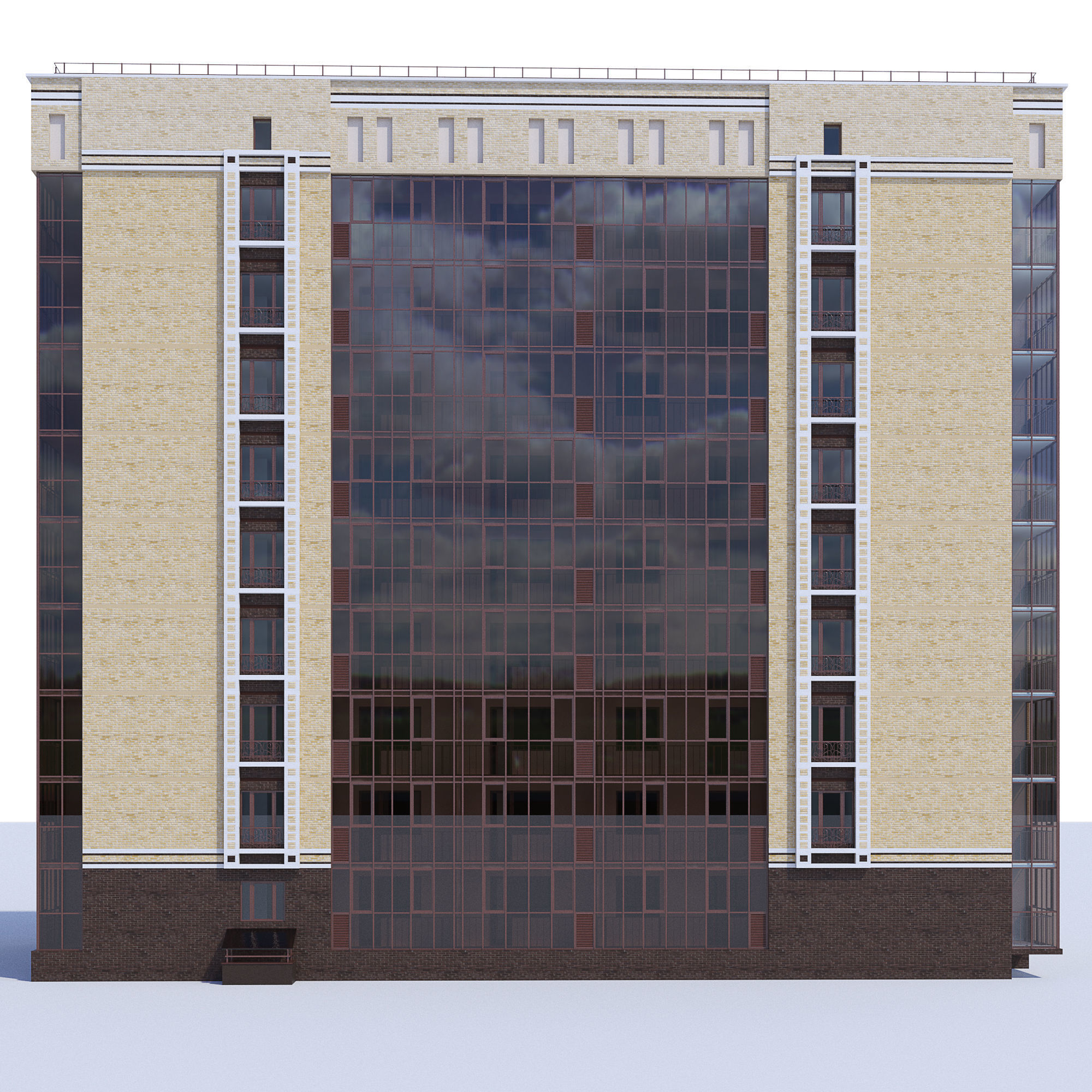 Residential building 3D model_3