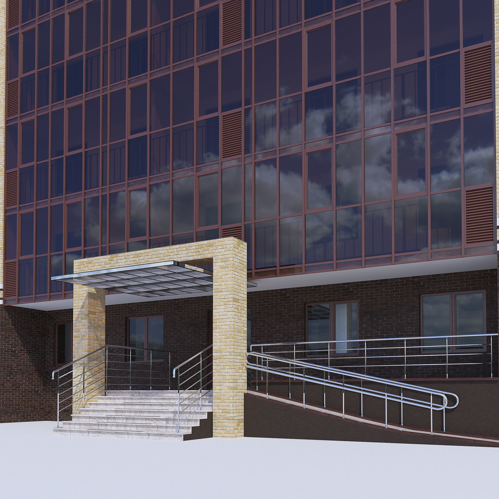 Residential building 3D model_6