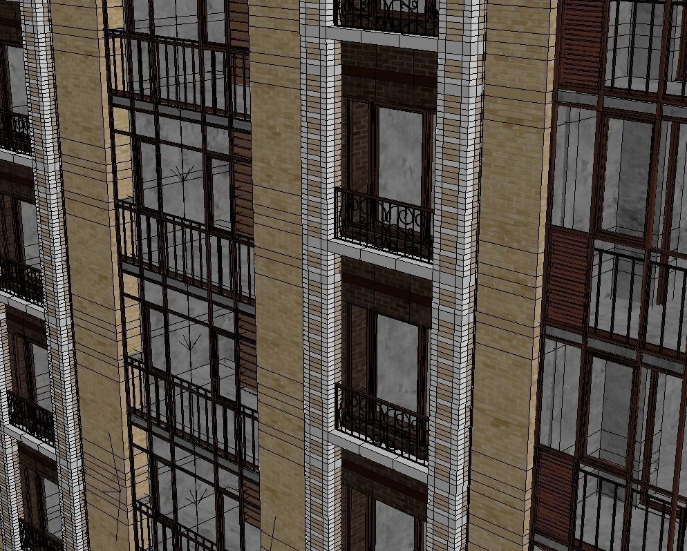 Residential building 3D model_14