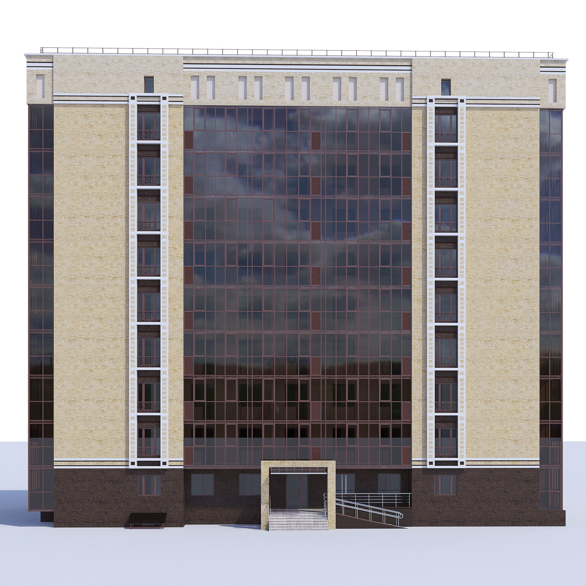 Residential building 3D model_1