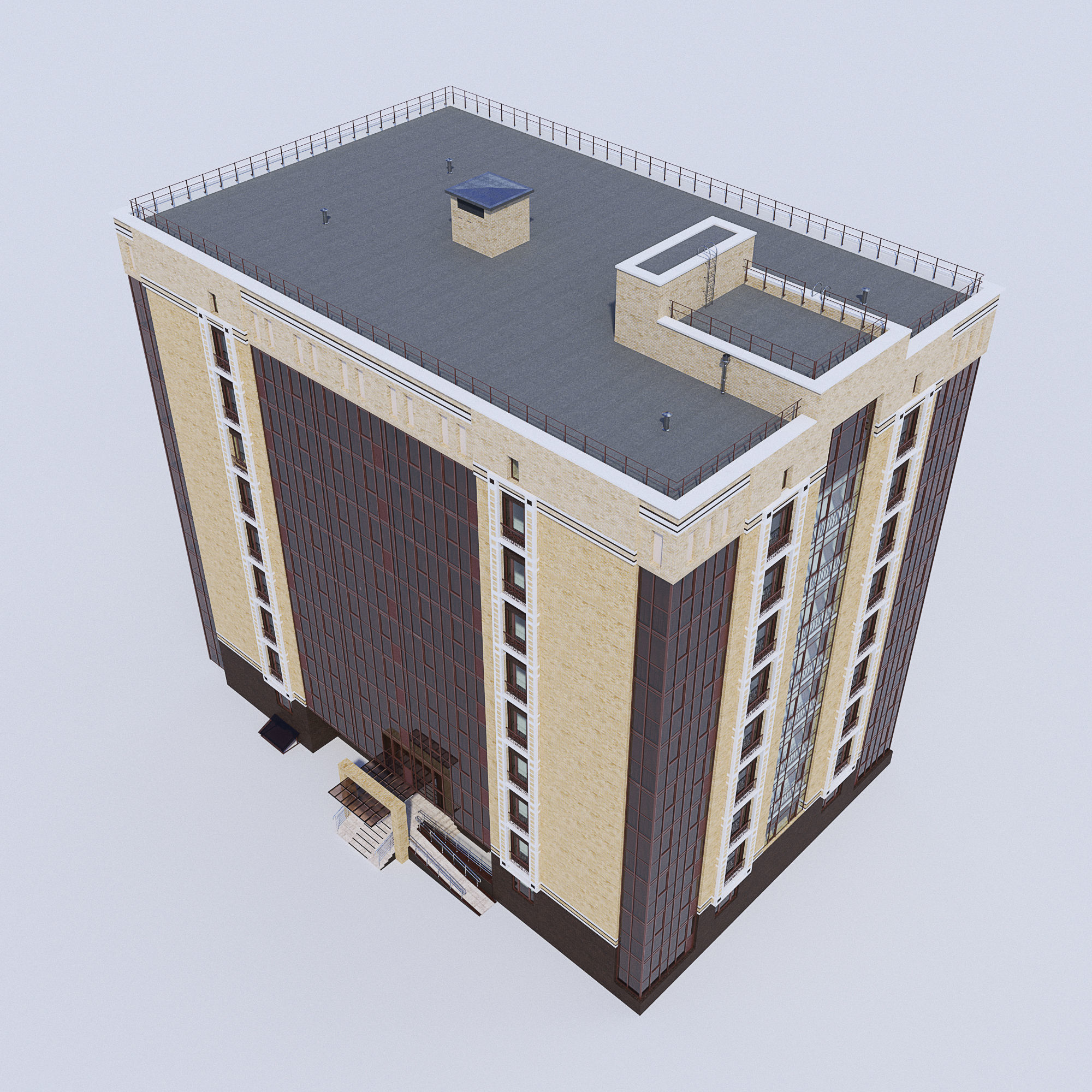 Residential building 3D model_5