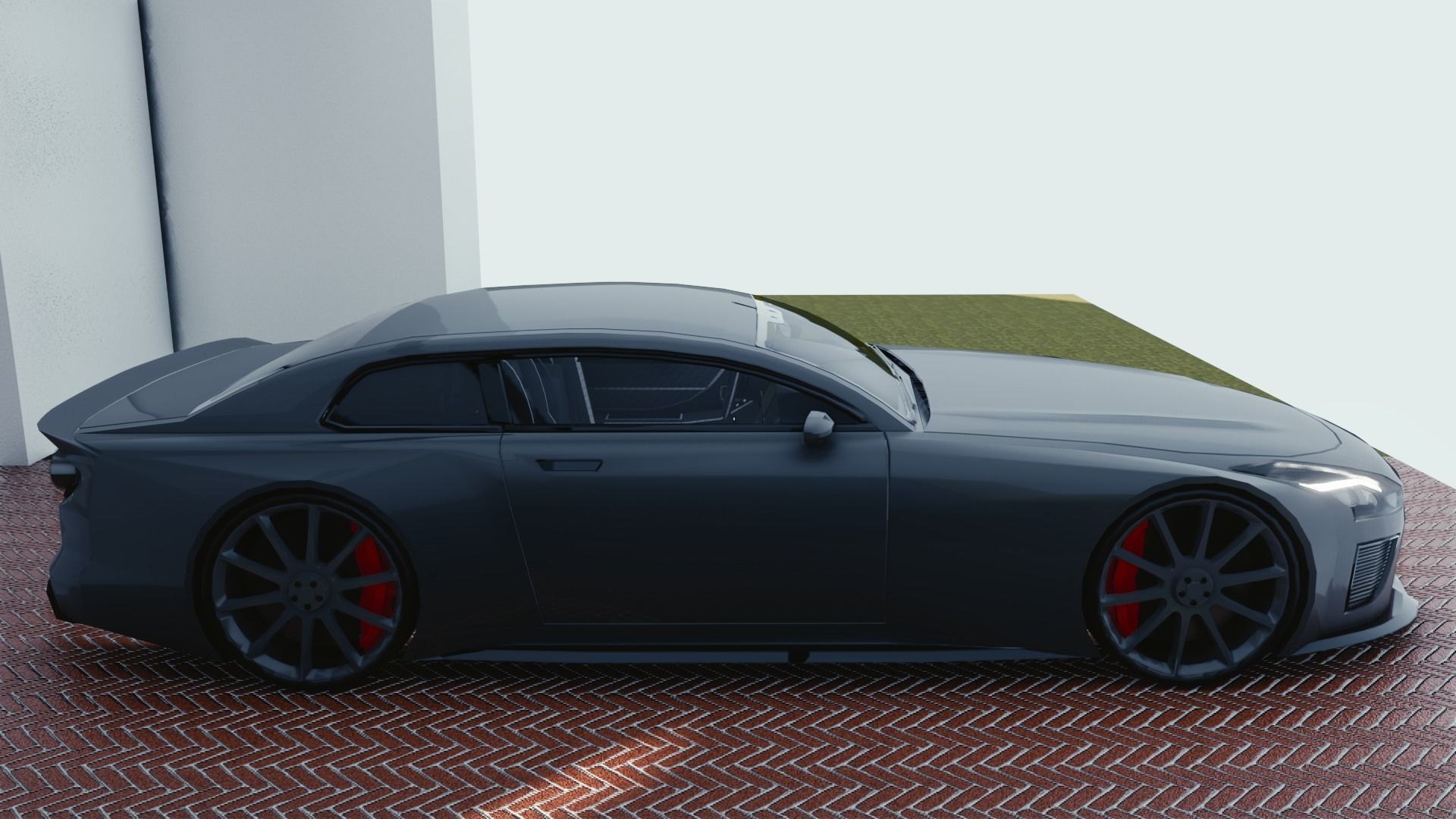 BLENDER EEVEE Brandless Sports GT  Low-poly 3D model_1