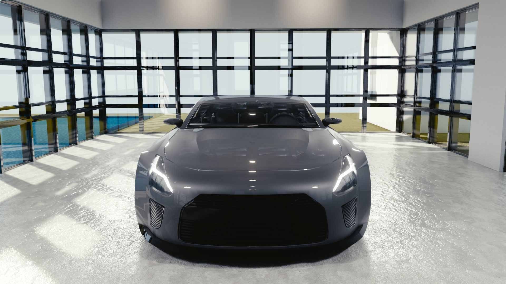 BLENDER EEVEE Brandless Sports GT  Low-poly 3D model_5