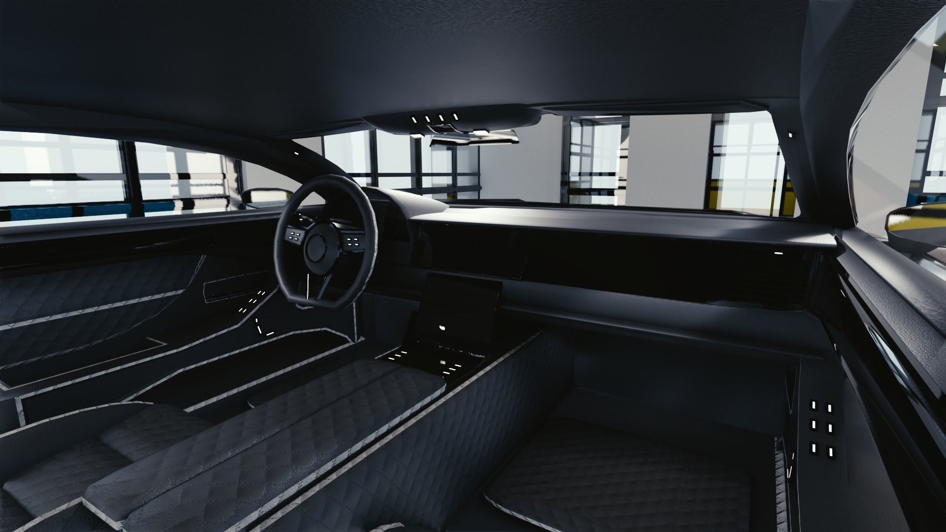 BLENDER EEVEE Brandless Sports GT  Low-poly 3D model_6