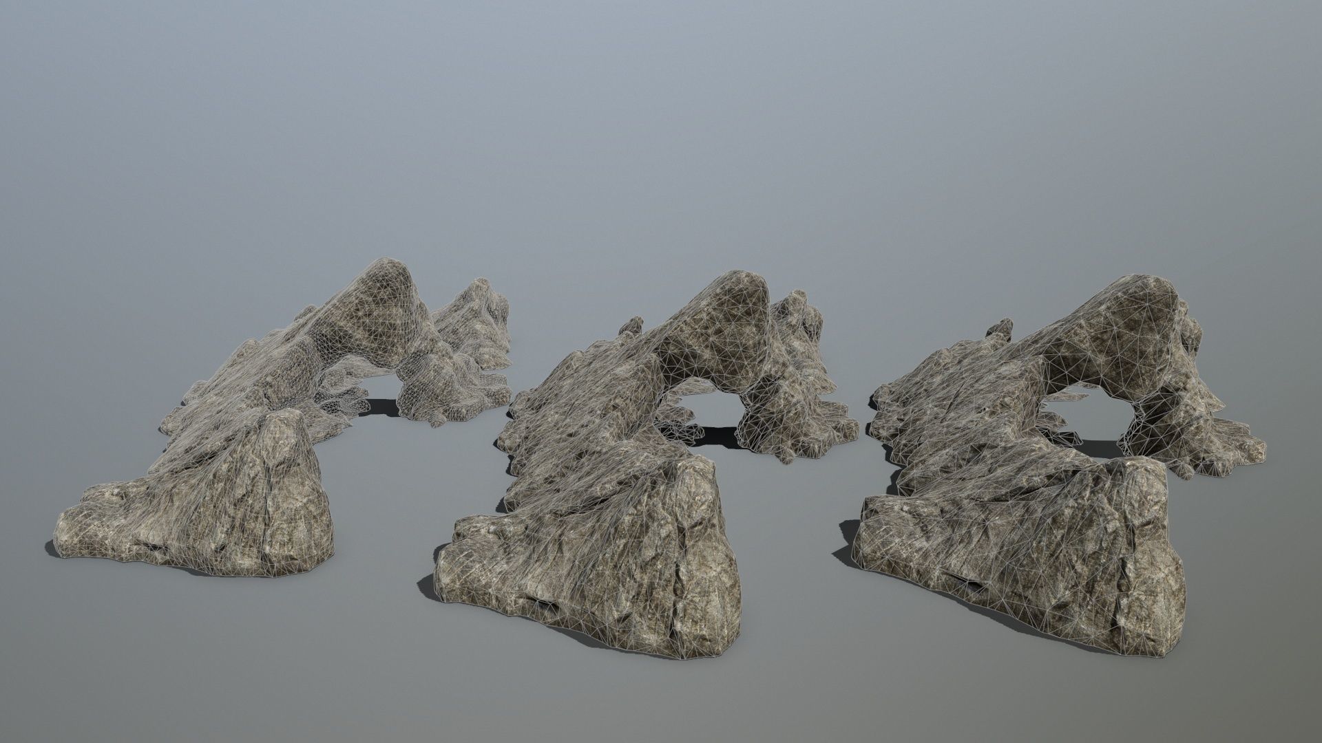 rocks rock Low-poly 3D model_16