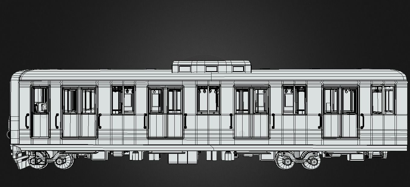 Train computerline indonesia Low-poly 3D model_6