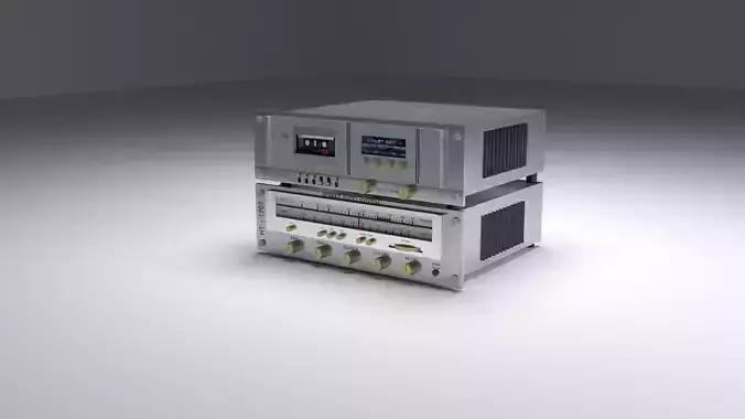 Amplifier 3D Model power supply Free 3D model