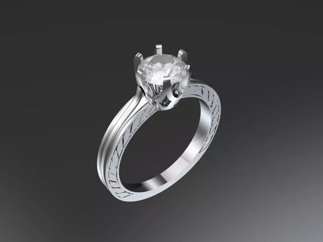 Solitaire 1CT 3D print model_0