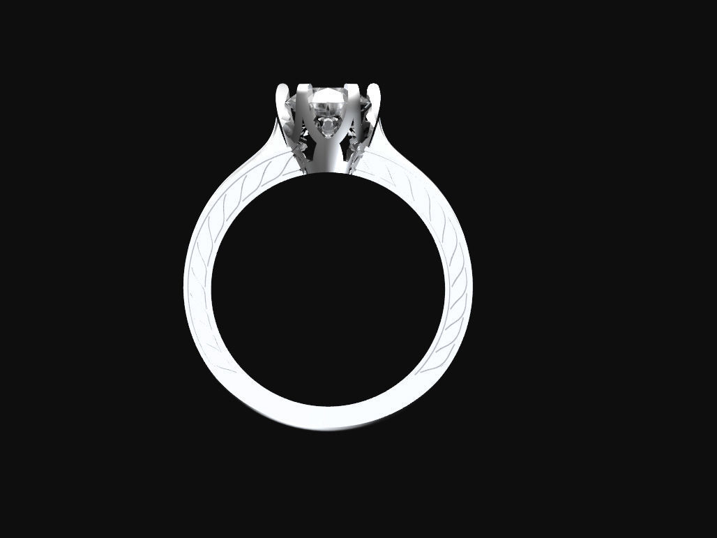 Solitaire 1CT 3D print model_3