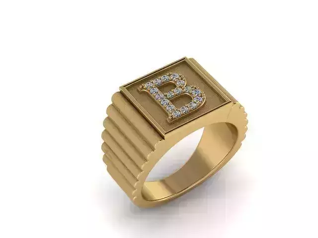 B Mens Ring