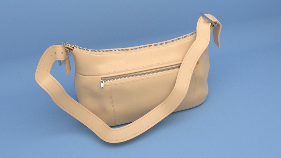 Leather Ladies Hand Bag 3D model_1