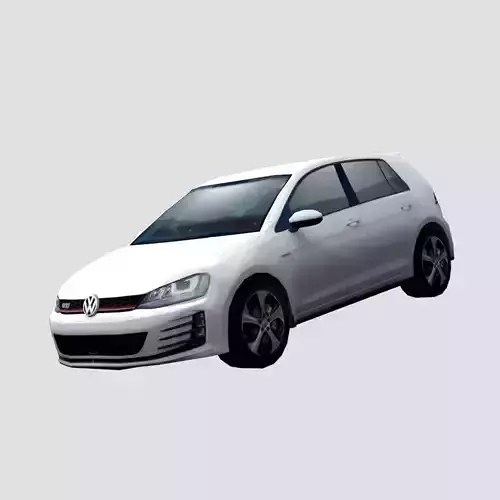 Vw Golf mk7 GTI low polygonal model Low-poly 3D model