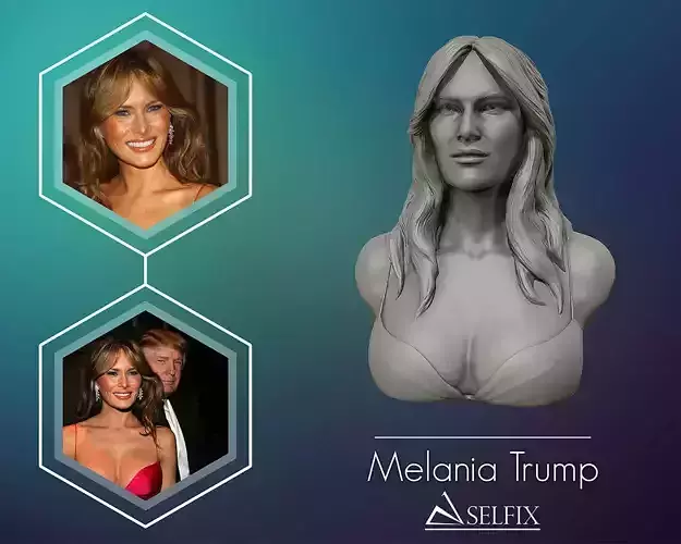 Melania Trump 3D bust sculpture 3D print model