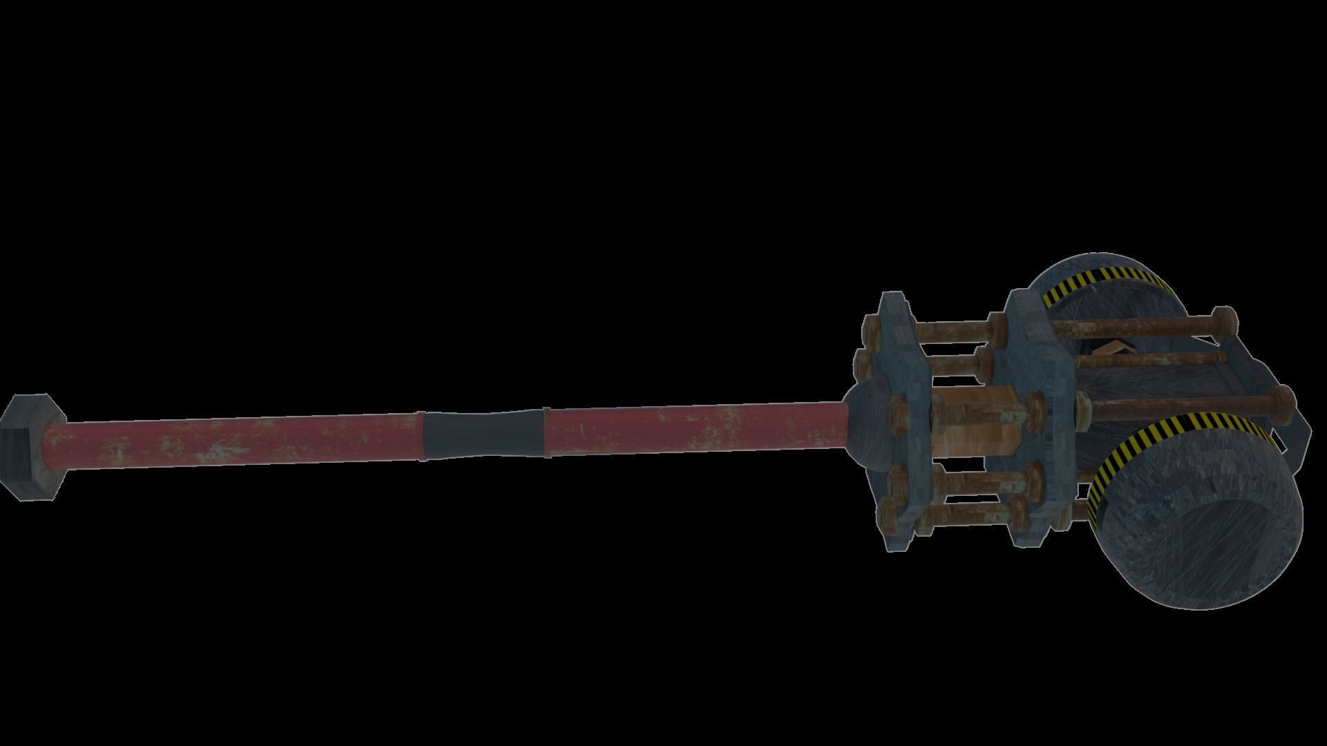 Hammer - Sci - Fi Weapon Free low-poly 3D model_1