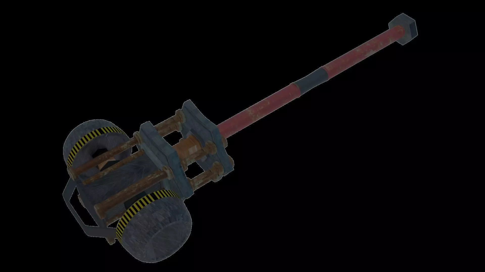Hammer - Sci - Fi Weapon Free low-poly 3D model_0