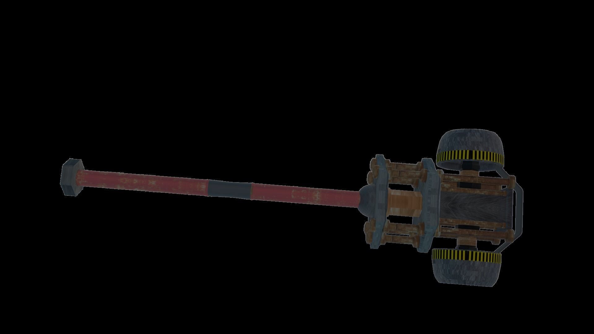Hammer - Sci - Fi Weapon Free low-poly 3D model_2