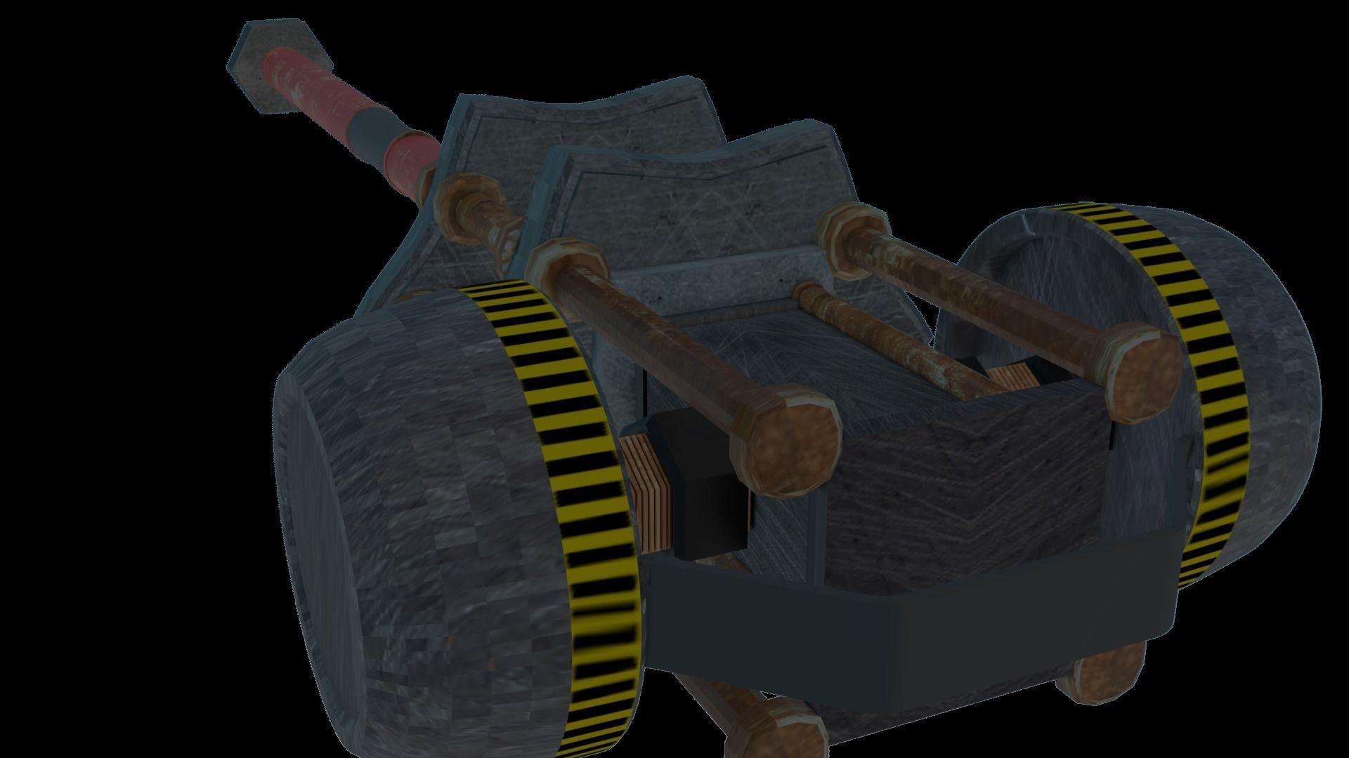 Hammer - Sci - Fi Weapon Free low-poly 3D model_3