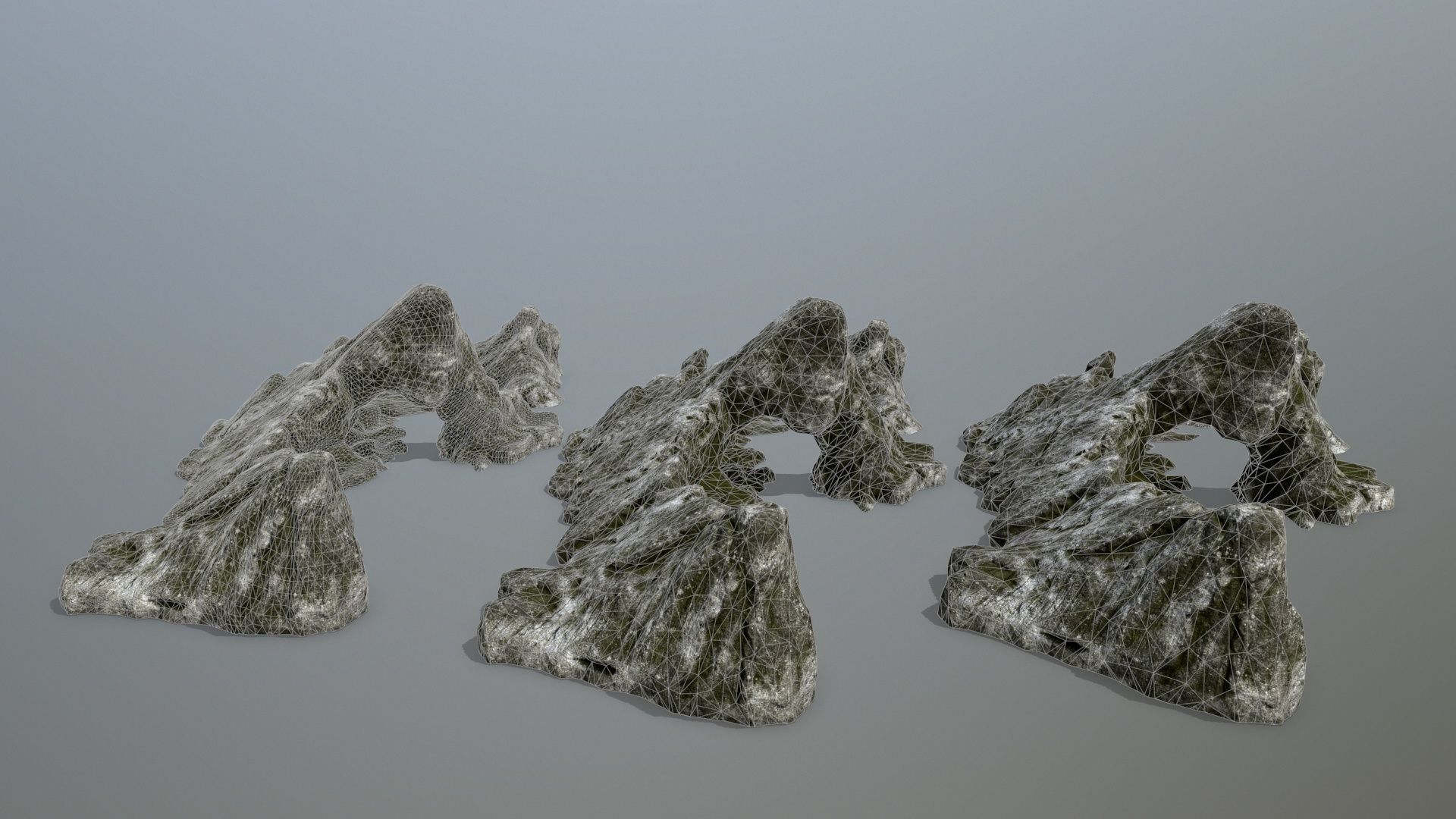 rocks rock Low-poly 3D model_17