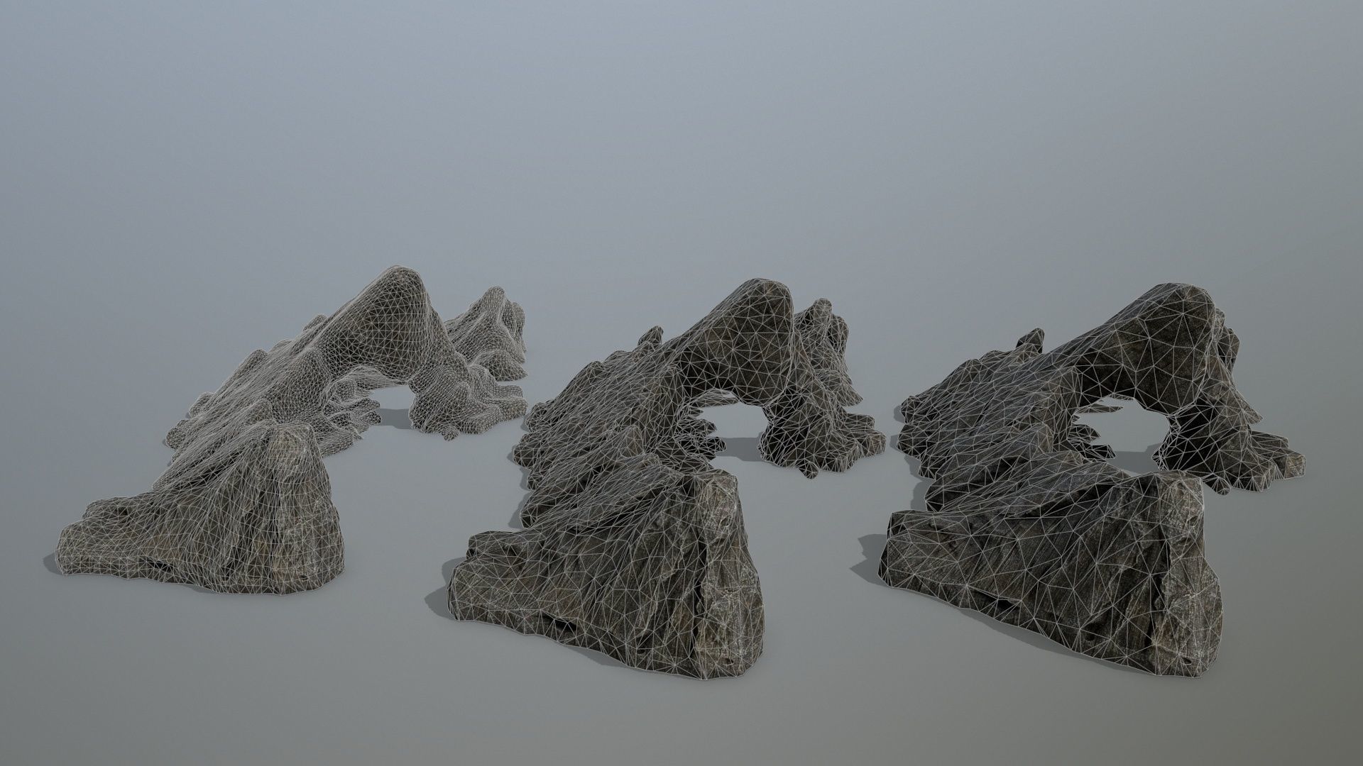 rocks rock Low-poly 3D model_15