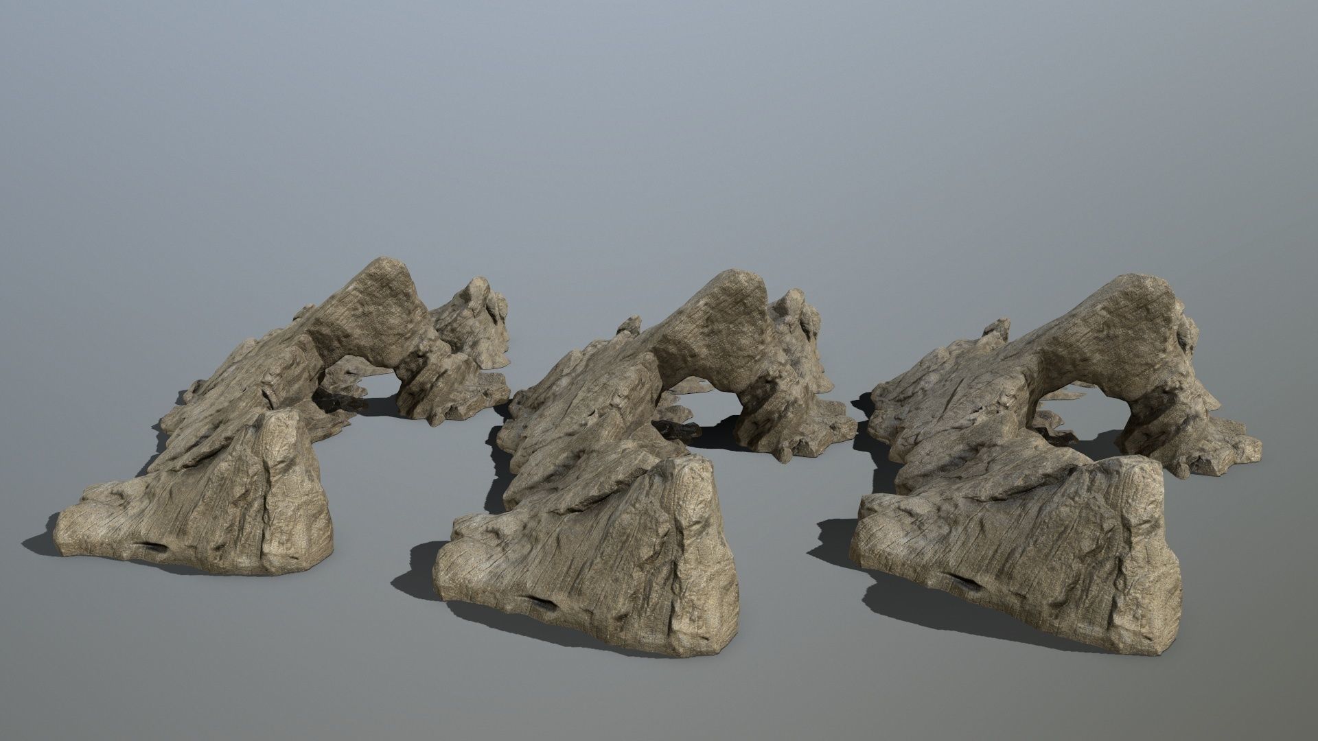 rocks rock Low-poly 3D model_16