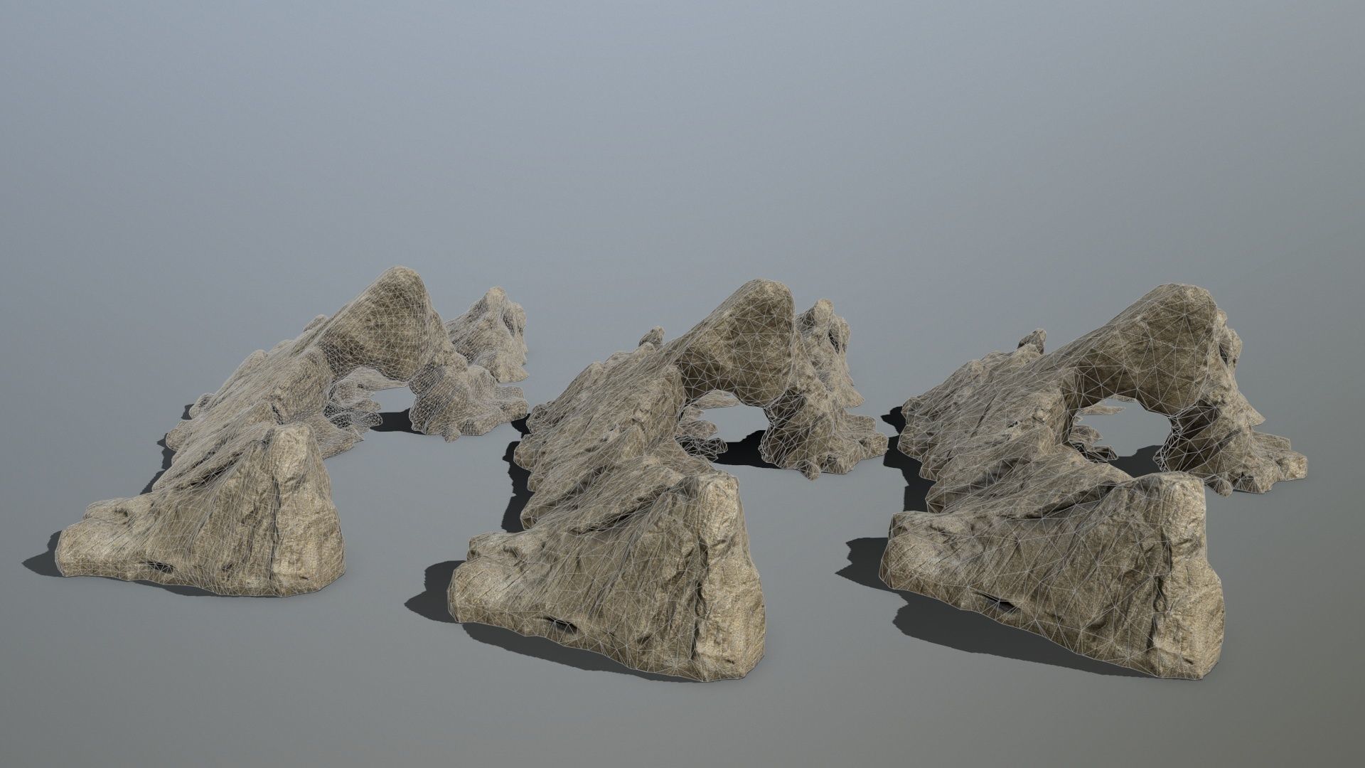 rocks rock Low-poly 3D model_17
