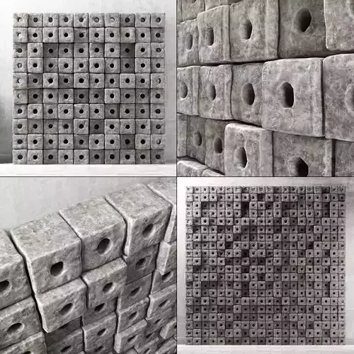 Panel stone cube small hole