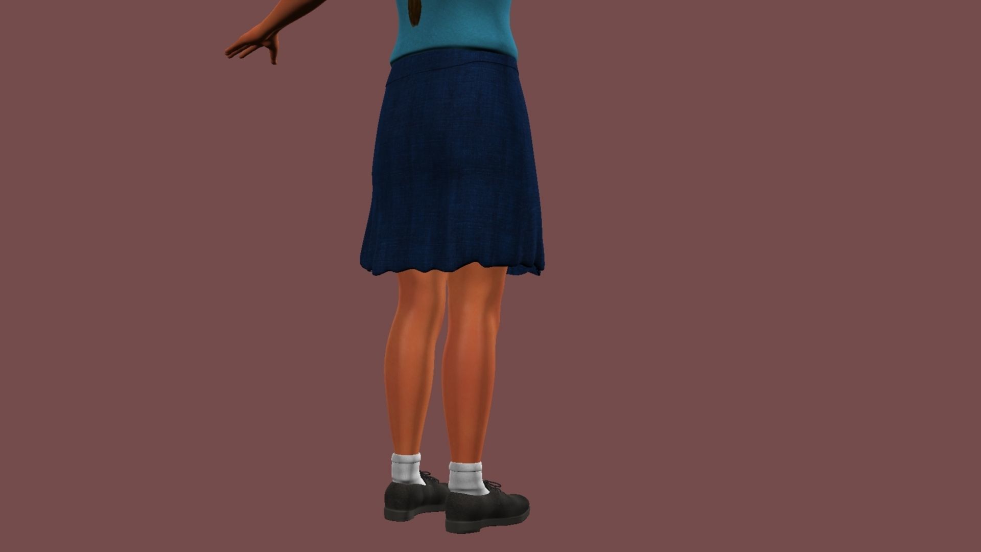 Female Student 3D model_24